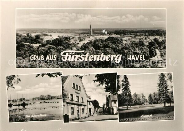 Fuerstenberg Havel Panorama Schwedtsee Postamt Kurpark