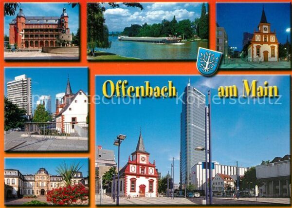 Offenbach Main Schloss Partie am Main Binnenschifffahr