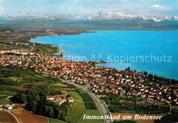Immenstaad Bodensee mit Schloss Hersberg Alpenblick Flieger