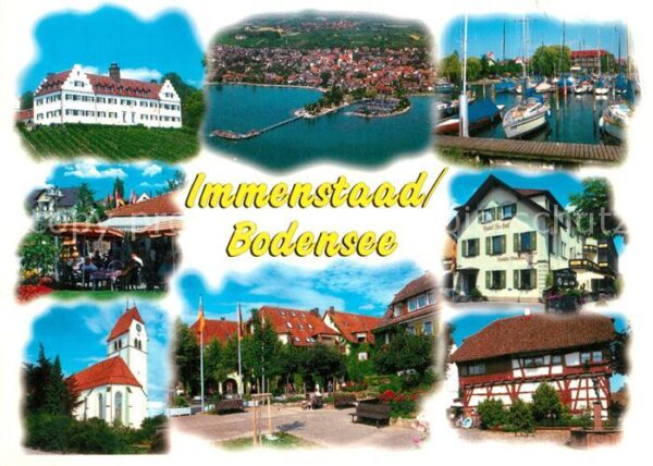 Immenstaad Bodensee Teilansichten Yachthafen Kirche Fachwer