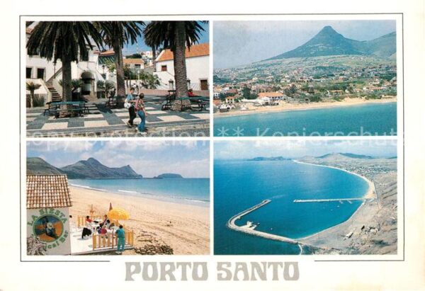 Porto Santo Ortsmotiv Strand Küstenpanorama Flieger