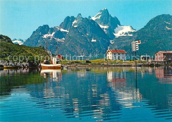 Raftsundet Ansicht vom Meer aus Berge