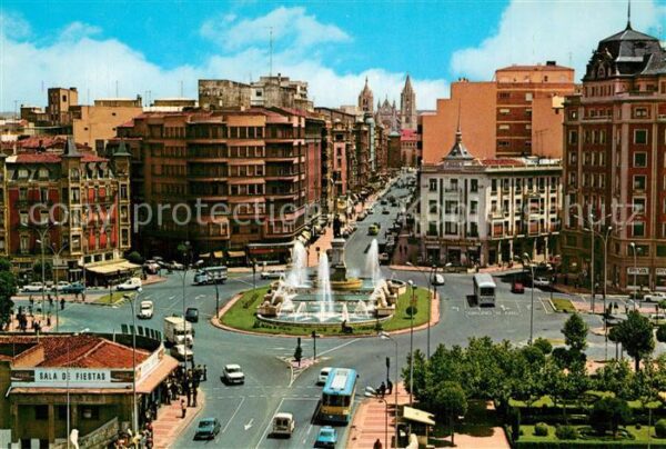 Leon Castilla y Leon Plaza de Guzman El Bueno y Avenida de O