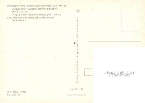 Zirc Reguly Antal Wissenschaftliche Biblioth – Bild 2