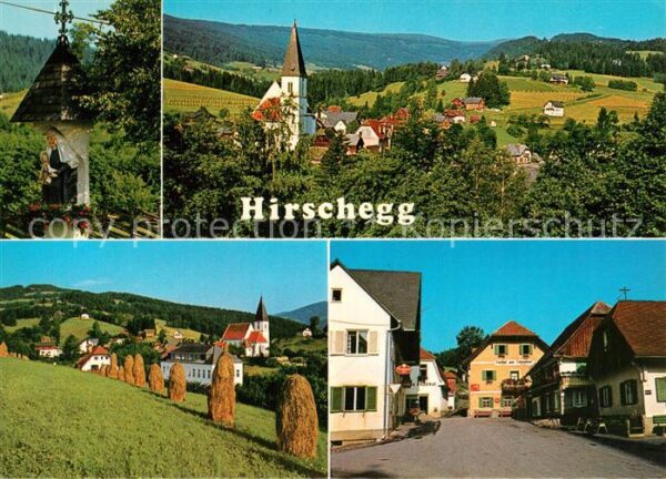 Hirschegg Steiermark Ortsansichten Kirche Felder Kapelle