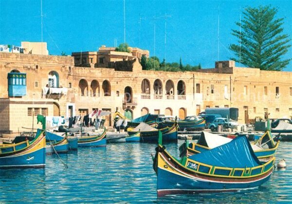 Marsaxlokk Fishing Village harbour fishing boats
