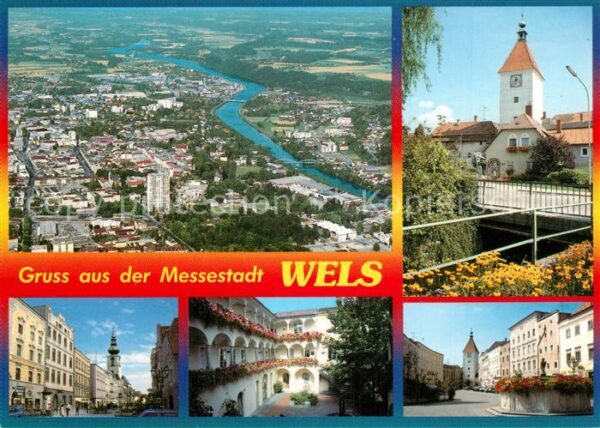 Wels Motive Innenstadt Fliegeraufnahme