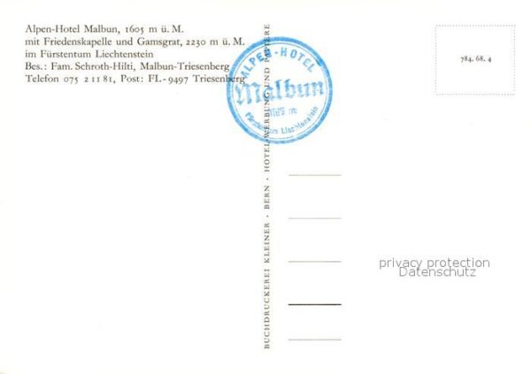 Malbun Alpenhotel Friedenskapelle Gamsgrat – Bild 2