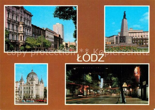 Litzmannstadt Lodz Innenstadt Denkmal Strassenpartie bei N