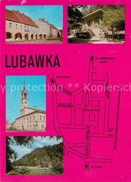 Lubawka Plac Wolnosci Osrodek kolonijny Ratusz