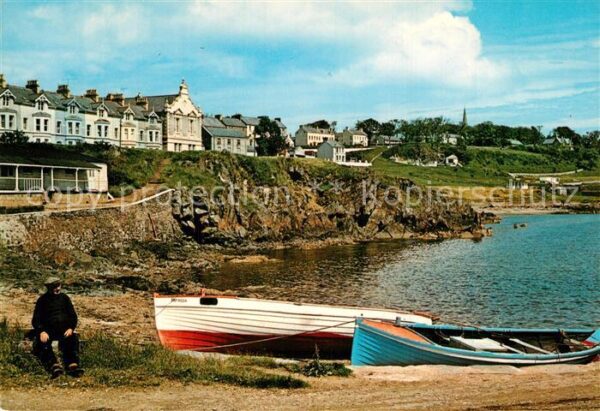 Moville Irland Teilansicht Bucht Fischerboot