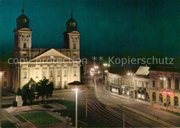 Debrecen Debrezin Kossuth Lajos Platz mit reformierten Ki