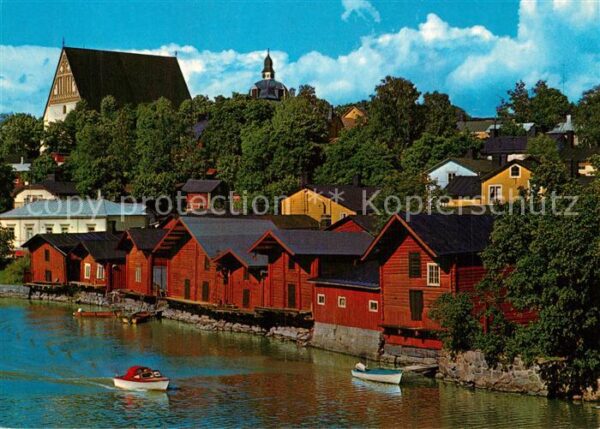Borga Alte Kornspeicher am Ufer des Porvoo Fl
