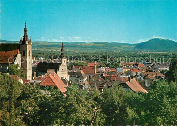 Krems Donau Stadtpanorama mit Stift Göttweig Wachau