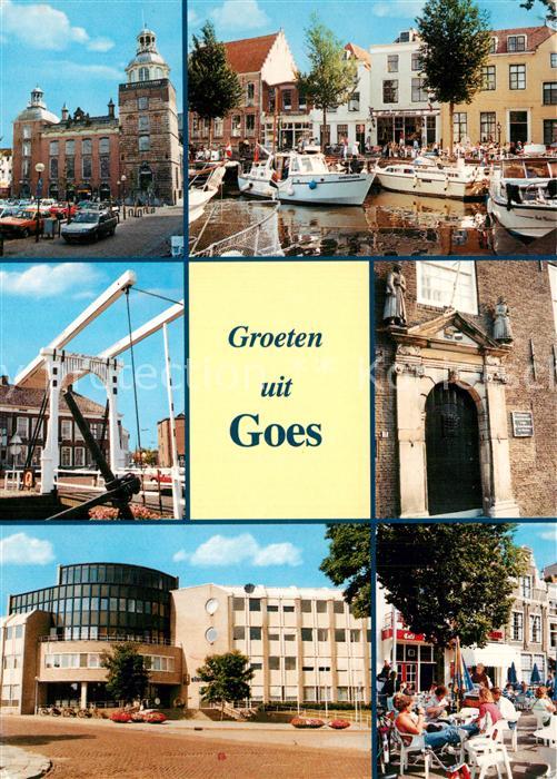 Goes Netherlands Stadtansichten Gebäude Hafen Kanal Zugb