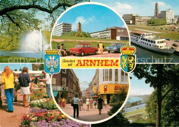 Arnhem Parkanlagen Fontäne Kanal Fähre Innenst