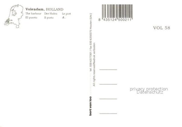 Volendam Hafen Segelschiffe Häuserpartie Windmüh – Bild 2