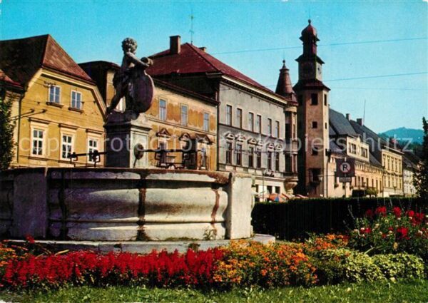 Leoben Hauptplatz Brunnen