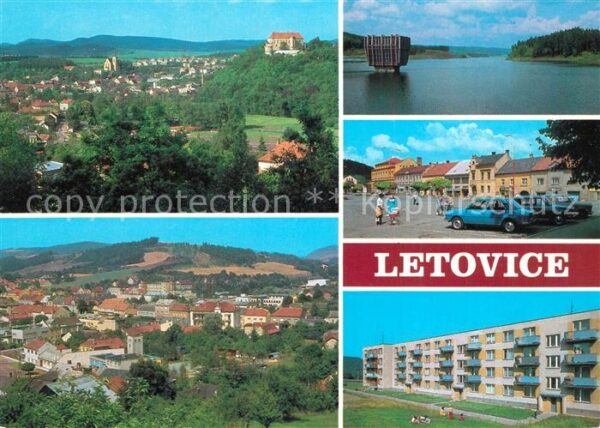 Letovice Lettowitz Celkovy pohled Stred mesta Prehrada Kre