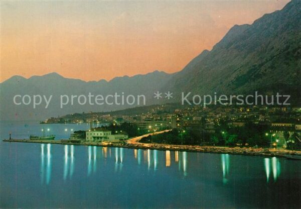 Kotor Montenegro Panorama Abendstimmung