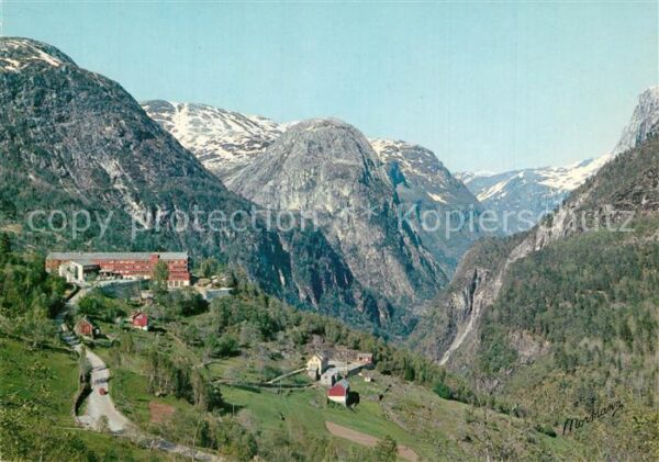 Stalheim Norwegen Hotel view towards Naeroydal Valley and