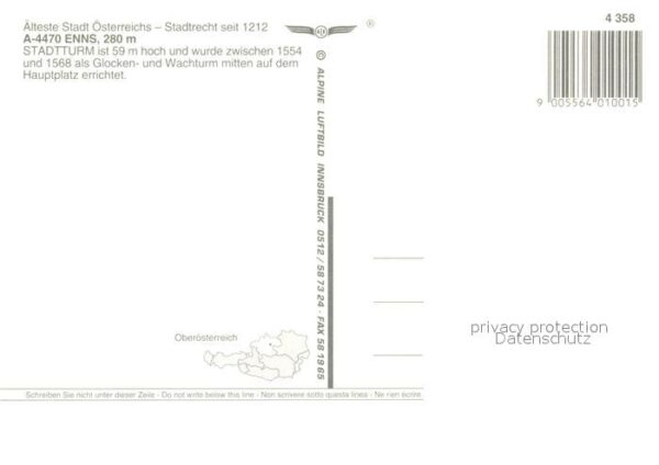 Enns Stadtturm Hauptplatz Innenstadt Strasse – Bild 2