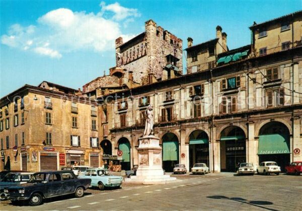 Brescia Piazza della Loggia Portici e Torre Por
