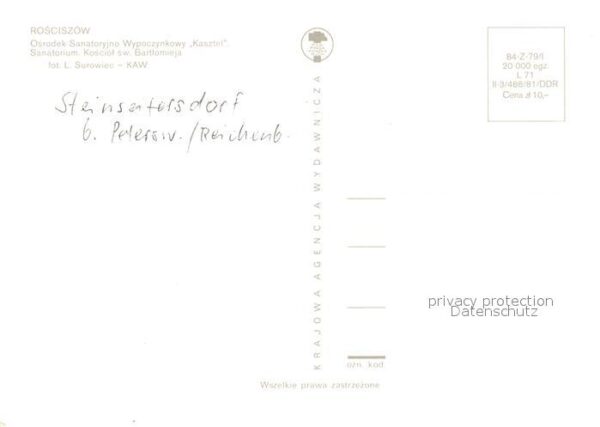 Rosciszow Sanatorium Kirche – Bild 2