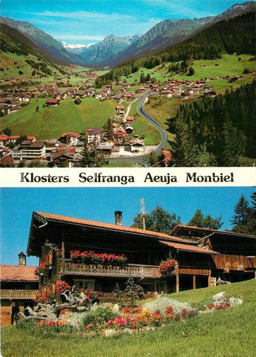 Klosters GR Panorama Blick ins Silvrettagebiet Self