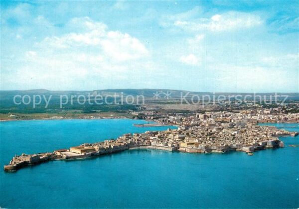 Siracusa Panorama dell'isola dall' areo