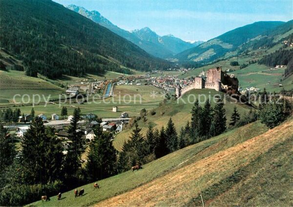 Sillian Tirol Landschaftspanorama mit Burg Heimfels A
