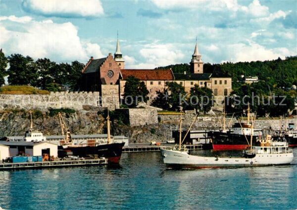 Oslo Norwegen Akershus Festning Hafen Festung