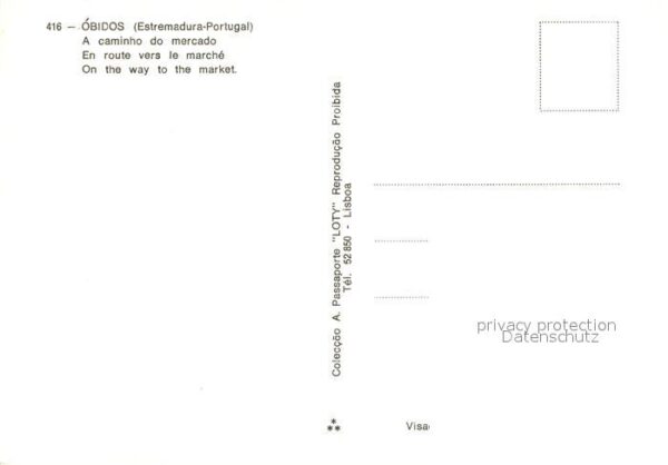 Obidos A caminho do mercado Esel Lasttier auf – Bild 2