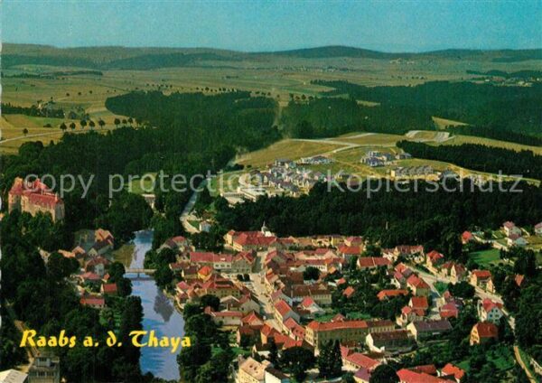 Raabs Thaya mit Schloss Fliegeraufnahme