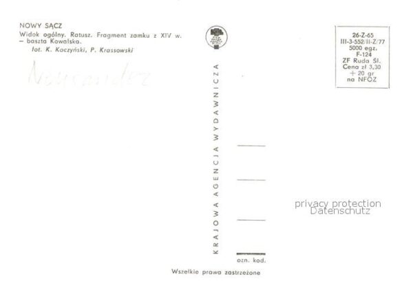 Nowy Sacz Kleinpolen Widok ogolny Ratusz Fragment zamku basz – Bild 2