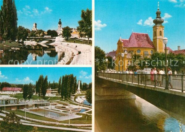 Gyoer Teilansichten Kirche Brücke