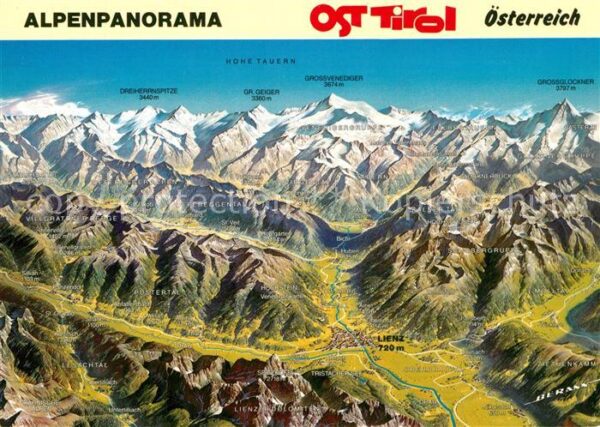 Lienz Tirol Alpenpanorama Hohe Tauern Glocknergrupp