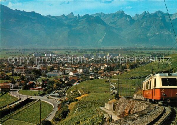 Aigle VD et les Alpes valaisannes