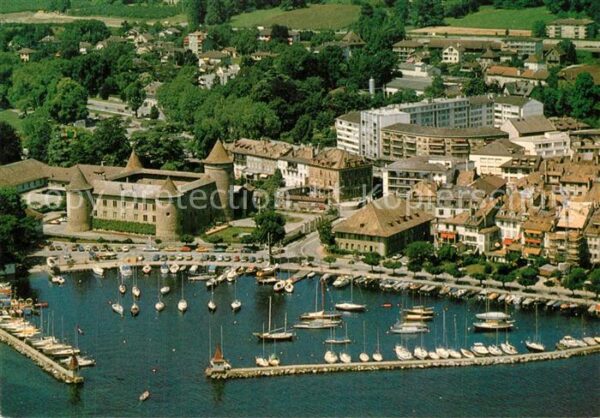 Morges Vue d’avion le port et l'arsenal