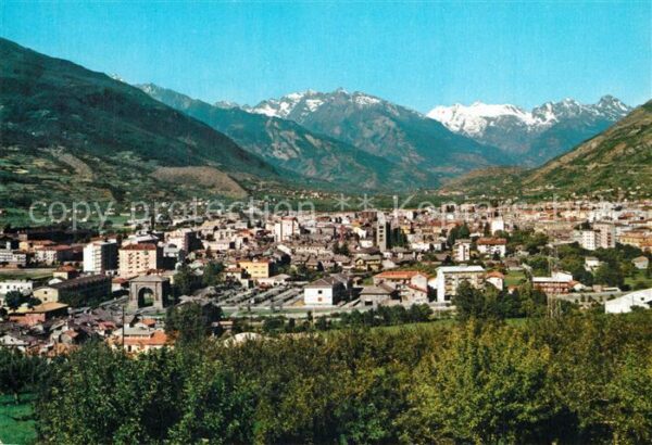 Aosta Veduta generale Sfondo il piu grande gh