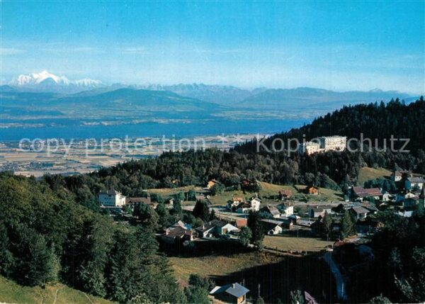 Saint-Cergue Nyon Suisse Le Mont Blanc et le Lac Leman Vue aerie