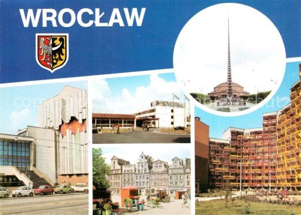 Wroclaw Iglica przed Hala Ludowa Dekoracja zewn