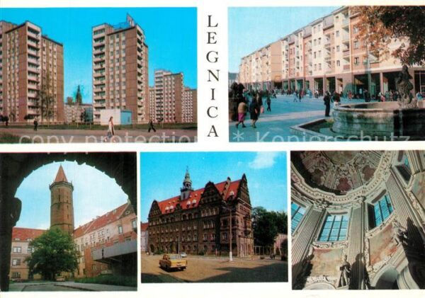 Legnica Ulica Mlynarska Fragment Rynku Zamek Pi