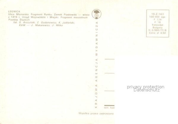 Legnica Ulica Mlynarska Fragment Rynku Zamek Pi – Bild 2