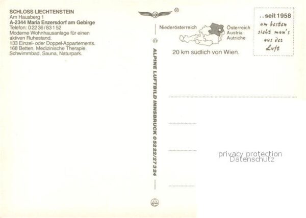 Maria Enzersdorf Schloss Liechtenstein Fliegeraufnahme – Bild 2