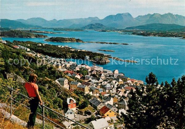 Alesund Utsikt fra Aksla mot Sunnmorsalpane