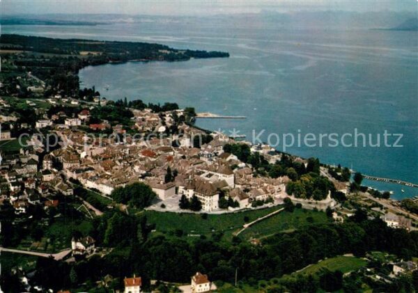 Nyon VD Vue aerienne de la Ville et du Lac Lema