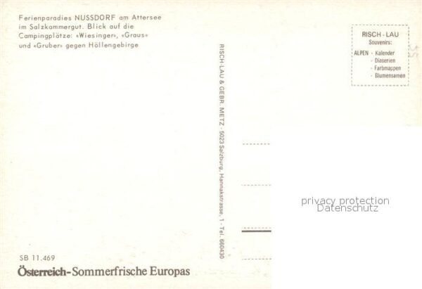 Nussdorf Attersee Panorama Campingplätze Wiesinger Graus – Bild 2