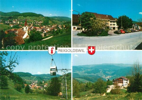 Reigoldswil Panorama Gondelbahn Wasserfallen Dorfpl