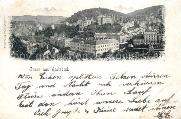 Karlsbad Eger Stadtansicht